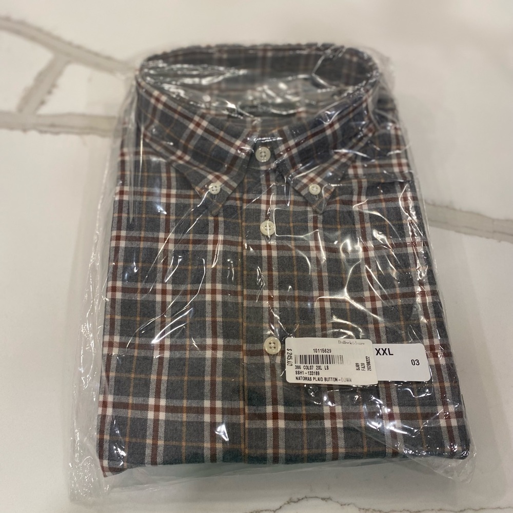 Bullock & Jones Natomas Plaid Button Down. Size XXL (NWT)